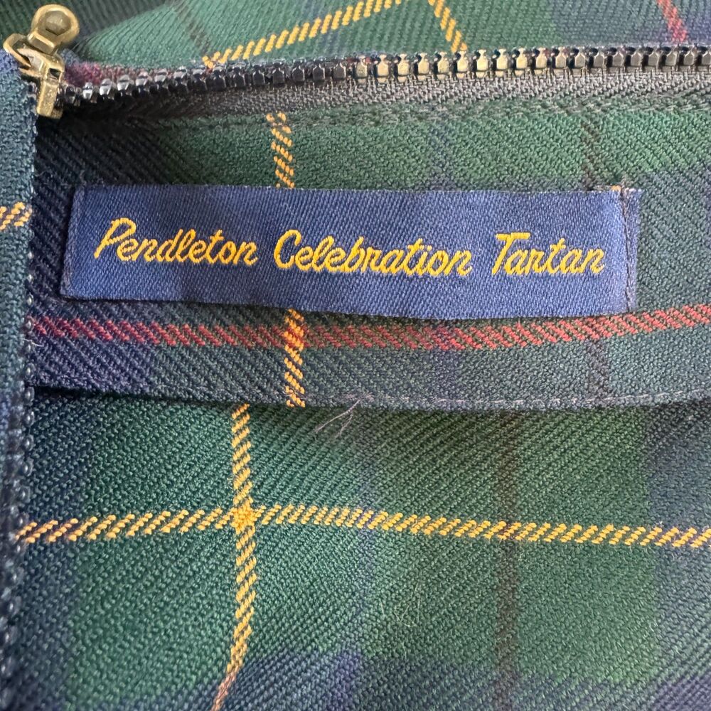 Pendleton Celebration Tartan Plaid Green Virgin Wool Zip Up Shirt Jacket Size XL - Picture 4 of 8
